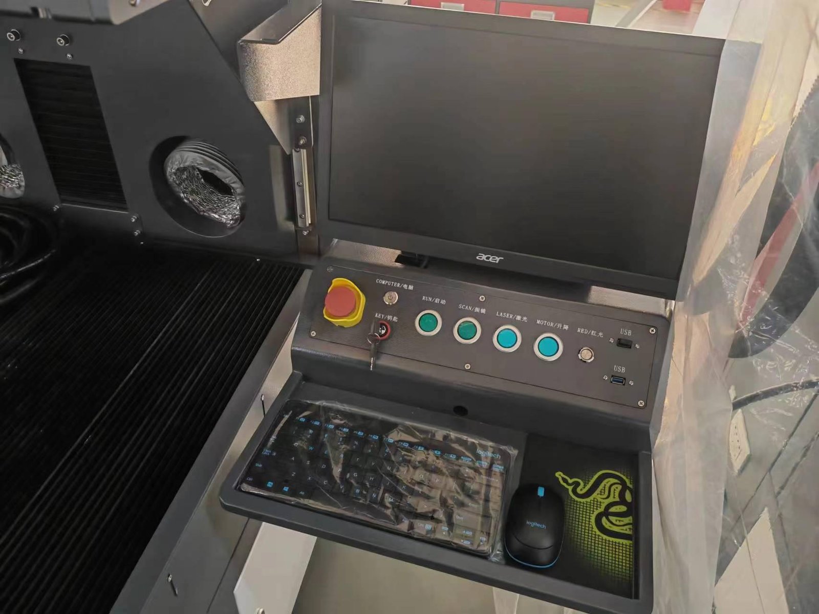250W 800*800mm LGP Dynamic Focusing CO2 Laser Marking Machine