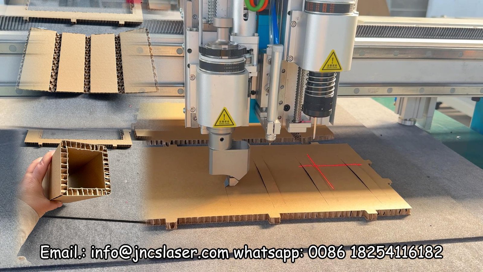 cnc pnemaitic knife cutting machine with V cut for honeycomb board cutting