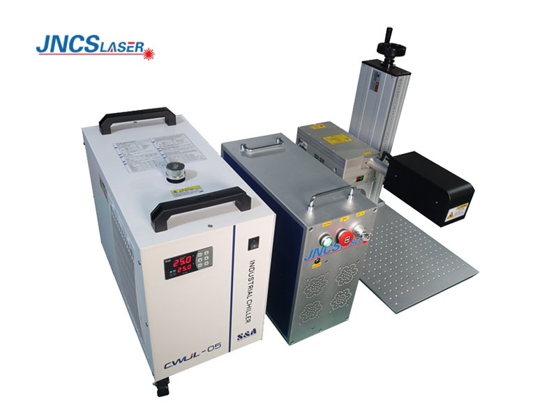 Máquina de marcação a laser UV com foco dinâmico 3D pequena para gravação em copo de vidro