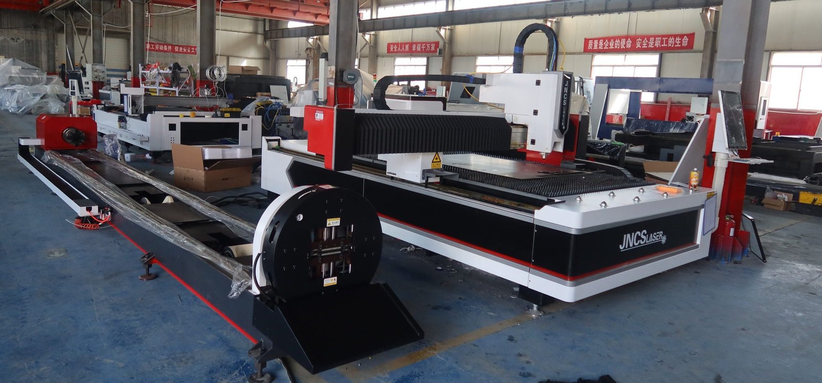 combined sheet metal and tube fiber laser cutting machine