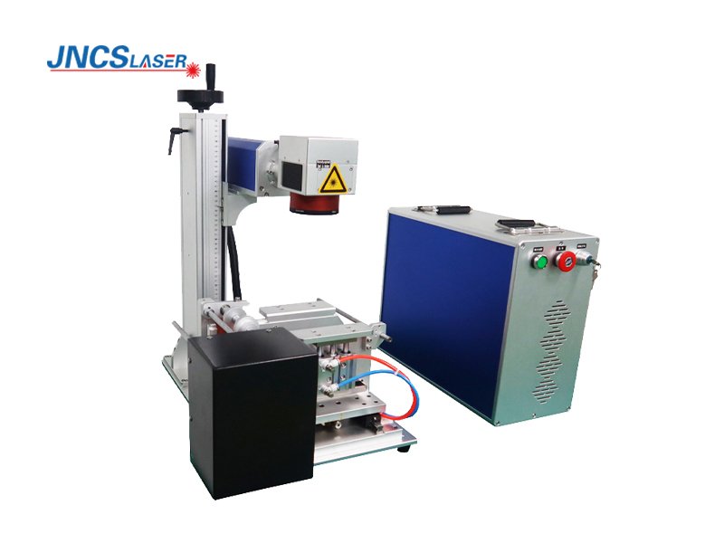fiber laser marking machine with automatic cutting fixture