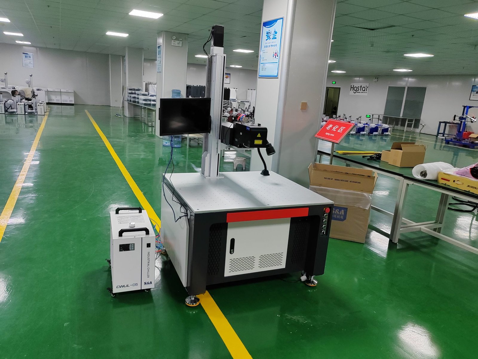 100W 120W Large Size 600*600mm 3D Dynamic Focusing Fiber Laser Marking Machine