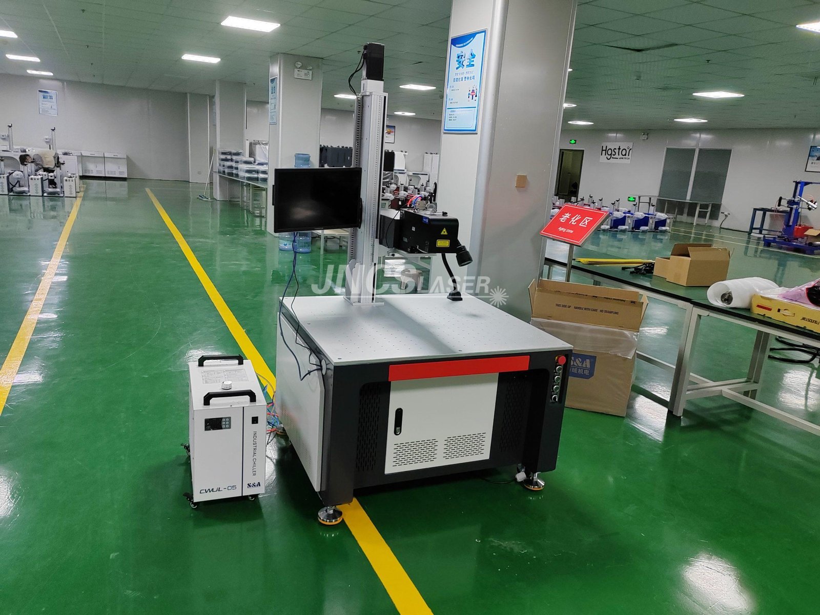 100W 120W Large Size 600*600mm 3D Dynamic Focusing Fiber Laser Marking Machine