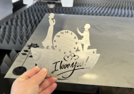 máquina de corte a laser de fibra de aço inoxidável