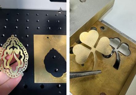 50w 100w fiber laser marking machine for jewelry cutting within 1mm, silver gold marking cutting