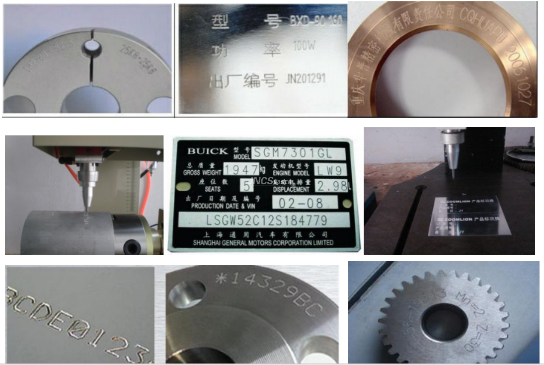 Desktop CS189 180*90mm cnc pneumatic dot peen marking machine metal nameplate and metal part