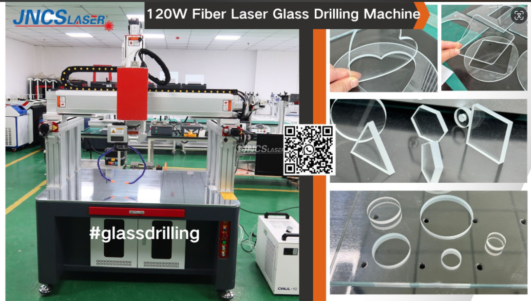 gantry 9060 120w fiber laser glass drilling machine