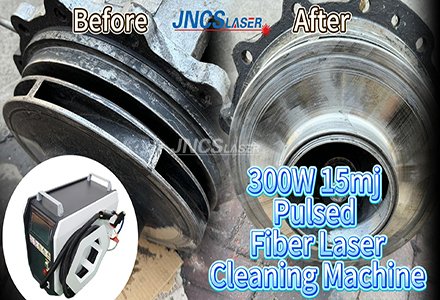 300w pulsed fiber laser cleaning machine application for auto parts oil dust cleaning