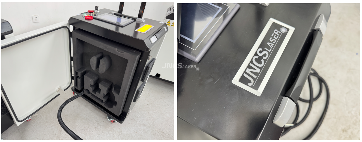 200W 300W 500W Luggage Type Pulse Fiber Laser Cleaning Machine Rust Removal for engine parts