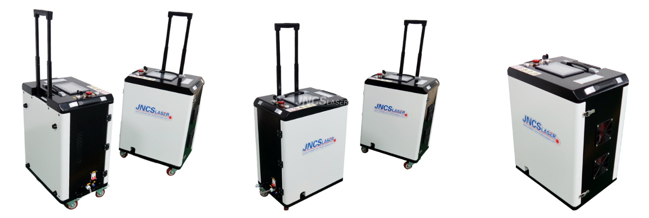 200W 300W 500W Luggage Type Pulse Fiber Laser Cleaning Machine Rust Removal for engine parts